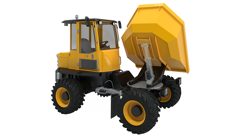 Articulated compact dumper